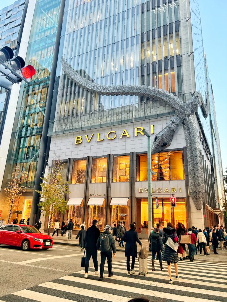 ブルガリ銀座タワーにあるブルガリのレストラン