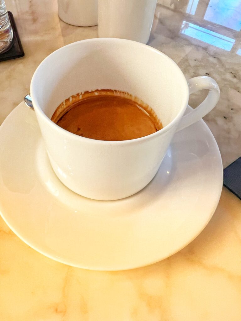 ブルガリレストランのコーヒー ブルガリレストランのコーヒー