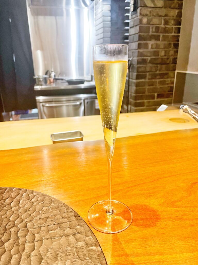 乾杯のスパークリングワイン