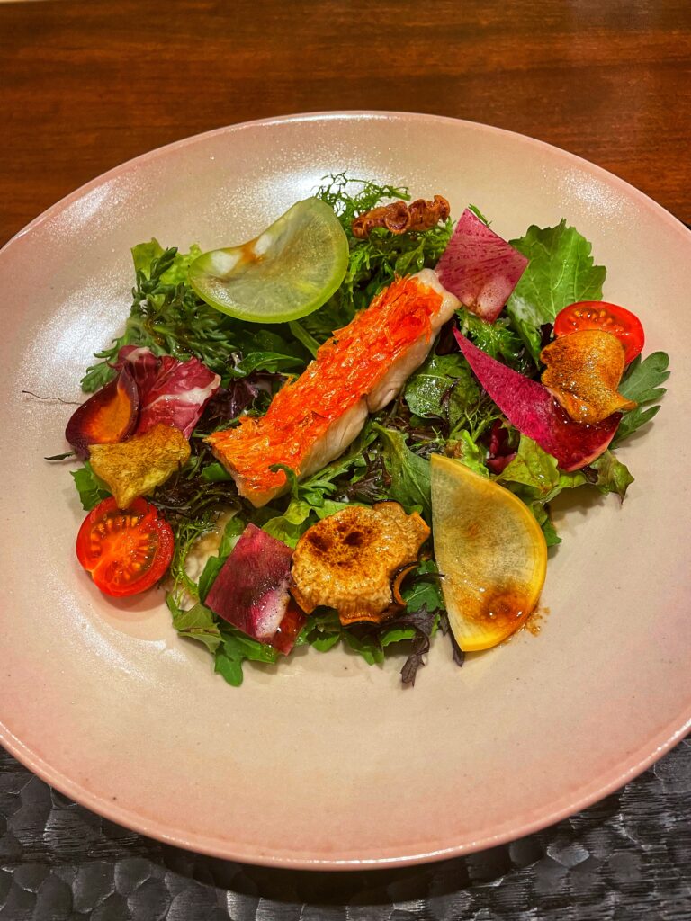 鎌倉野菜と駿河湾でとれた金目鯛